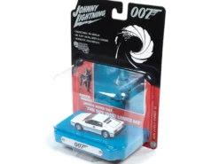 1976 Lotus Esprit S1 White Collectible Tin Display 007 James Bond The Spy Who Loved Me 1977 Movie 10th James Bond Series 1/64 Diecast Model Car Johnny Lightning JLDR014 JLSP118