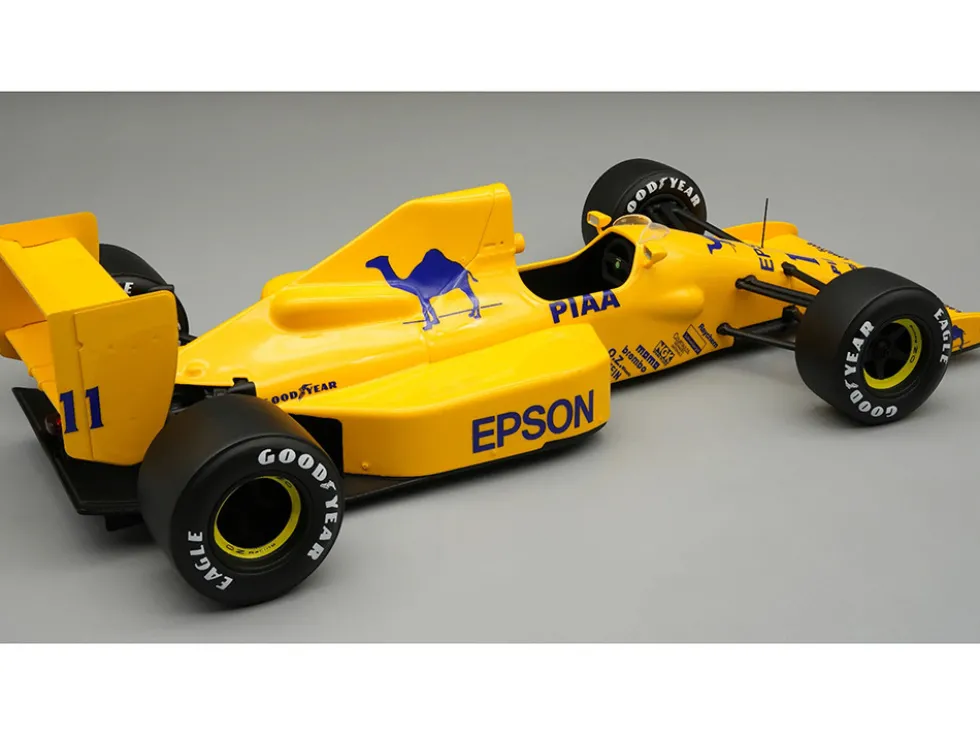 Lotus 101 #11 Nelson Piquet 3rd Place Formula One F1 "British GP" (1989) "Mythos Series" with Display Case Limited Edition to 55 pieces Worldwide 1/18 Model Car by Tecnomodel