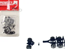 Lowboy Dual Axle Booster with Integrated Rear Axle and Fenders (2 Sets) 1/87 (HO) Plastic Model by Promotex
