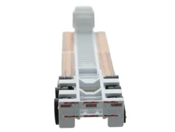 Low Boy Flatbed Trailer White 1/87 (HO) Plastic Model Car by HO Logistics
