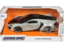 Lykan Hypersport Gray and Black Hyper-Spec Series 1/24 Diecast Model Car Jada 32947