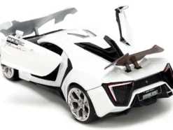 Lykan Hypersport White with Bronze Metallic Rear Spoiler HKS Hyper-Spec Series 1/24 Diecast Model Car Jada JA34030