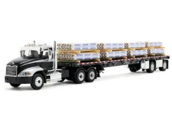 Mack Pinnacle Day Cab with Minimizer Parts & 53' Wilson Roadbrute Flatbed Trailer with