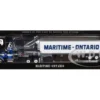 Mack Super-Liner with 36" Vintage Sleeper and 40' Vintage Trailer with Reefer "Maritime-Ontario" Blue with White Stripes "Legacy" Series #4 1/64 Diecast Model by DCP/First Gear