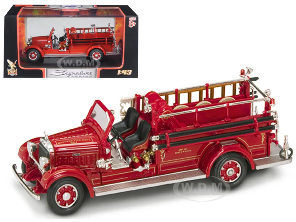 1935 Mack Type 75BX Fire Engine Red 1/43 Diecast Model Car Road Signature 43001
