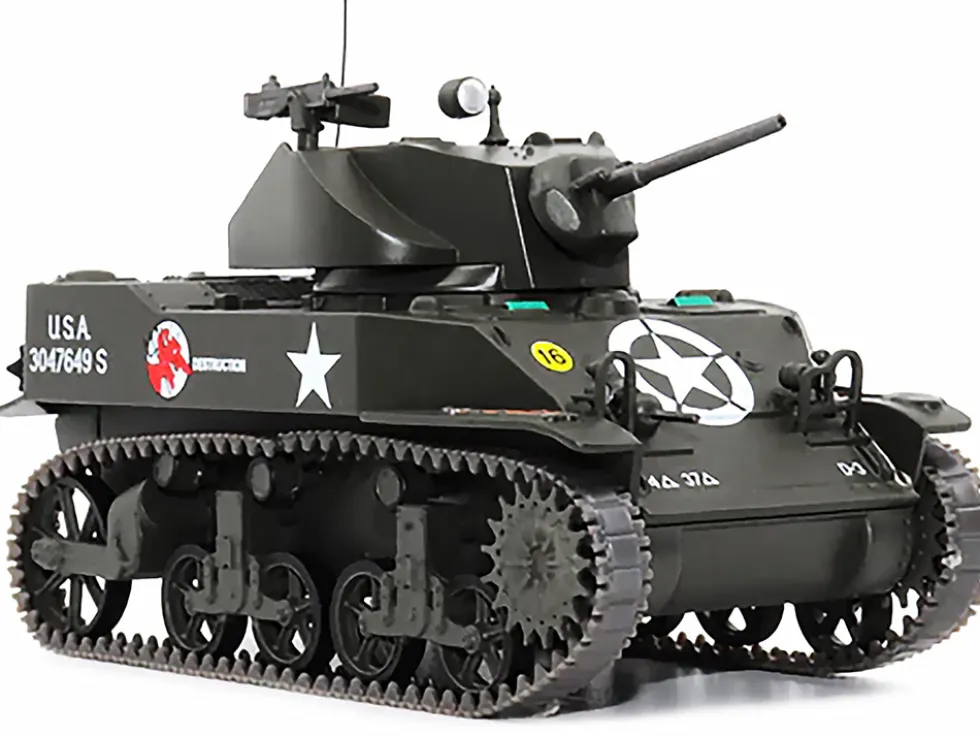 M5A1 Light Tank #16 Destruction U.S.A. 37th Tank Battalion France September 1944 1/43 Diecast Model AFVs WWII 23172-44