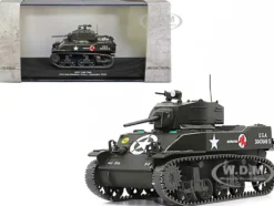 M5A1 Light Tank #16 Destruction U.S.A. 37th Tank Battalion France September 1944 1/43 Diecast Model AFVs WWII 23172-44