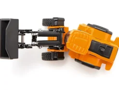 MAN Truck Blue Metallic with Low Loader Trailer and JCB 457 Wheel Loader Yellow 1/87 HO Diecast Model Siku 1790