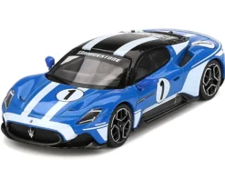 Maserati MC20 #1 Blue with White Stripes and Black Top