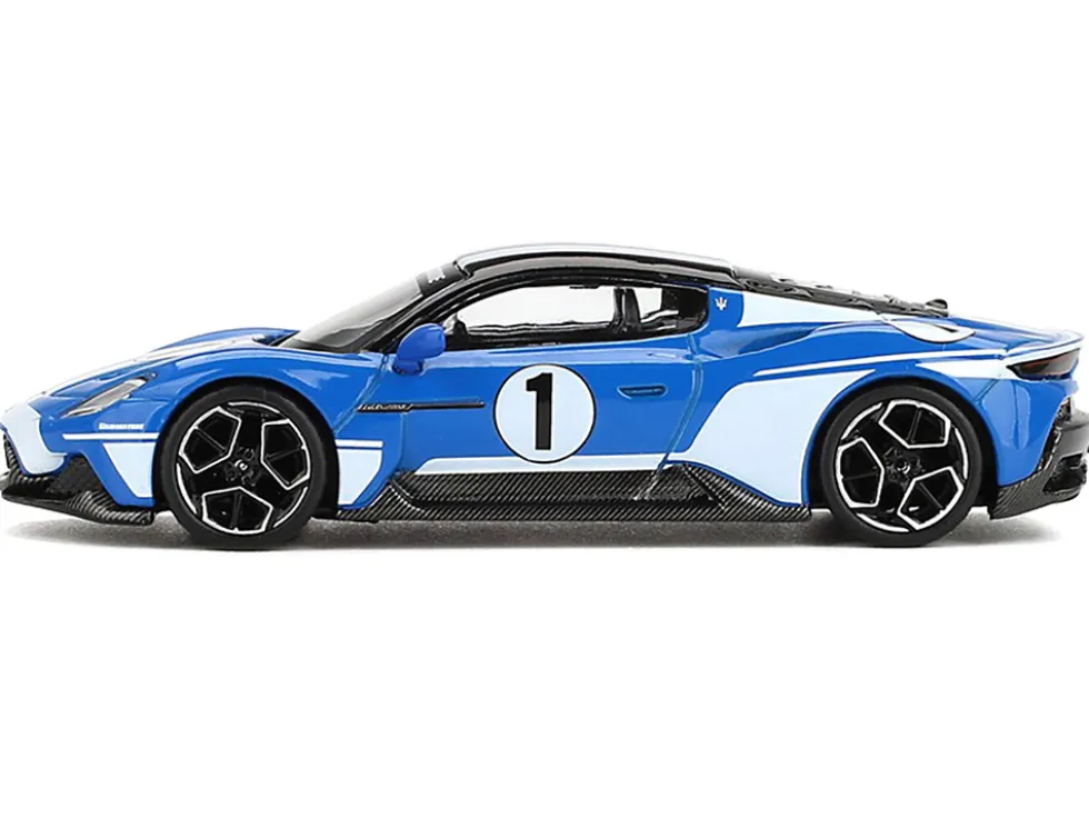 Maserati MC20 #1 Blue with White Stripes and Black Top "Maserati Performance Experience" 1/64 Diecast Model Car by BBR