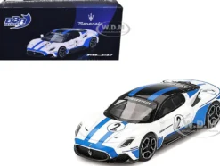Maserati MC20 #2 White with Blue Stripes and Black Top "Maserati Performance Experience" 1/64 Diecast Model Car by BBR