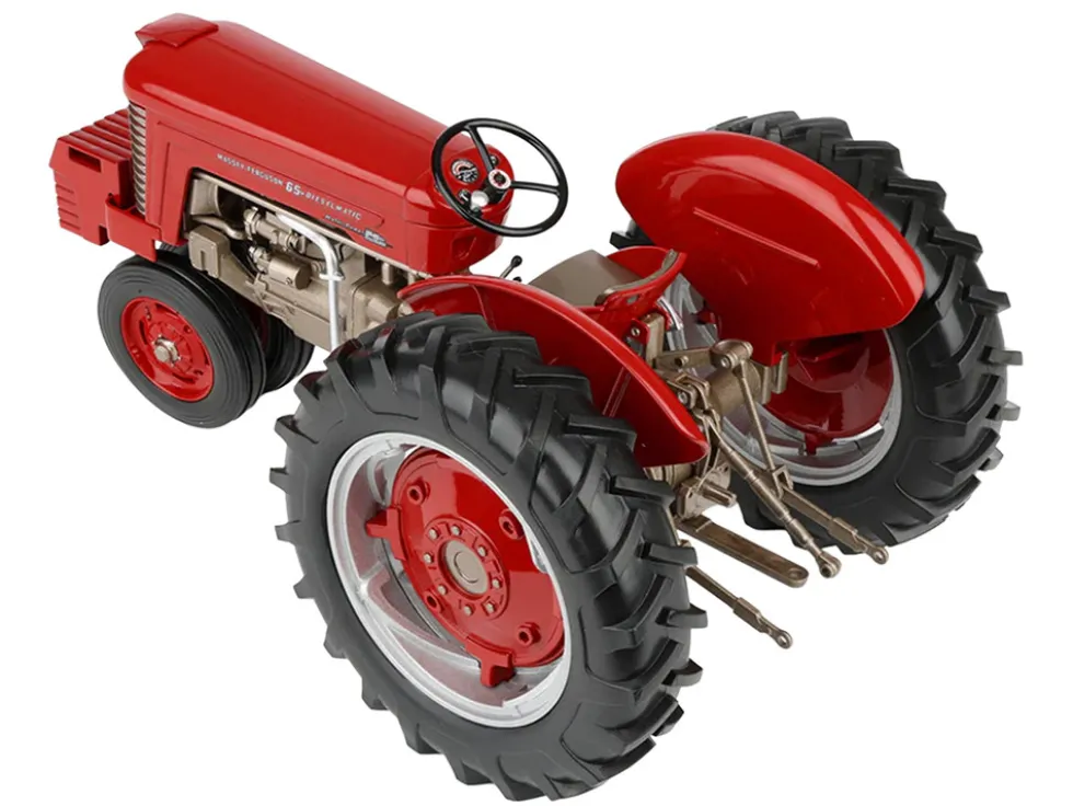 Massey Ferguson 65 DieselMatic Narrow Front Tractor with Front Weights Red with Bronze Frame "Classic Series" 1/16 Diecast Model by SpecCast