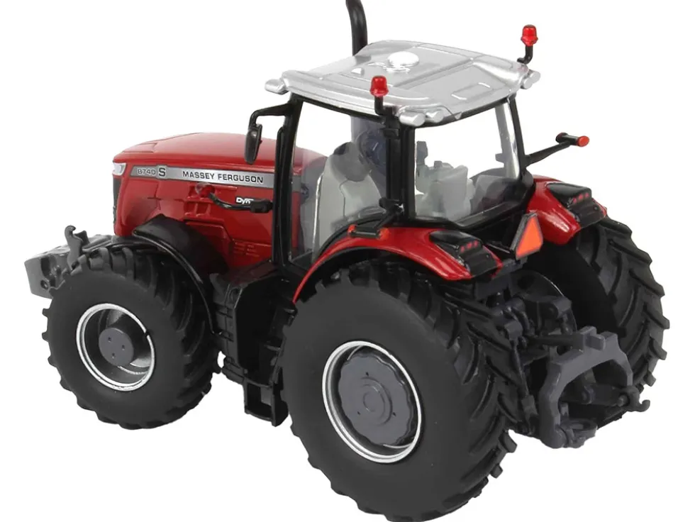 Massey Ferguson 8740 S Dyna VT Tractor Red with Silver Top 1/64 Diecast Model by SpecCast