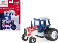Massey Ferguson 1150 Tractor with Dual Wheels "America 250" Red and Blue 1/64 Diecast Model by ERTL TOMY