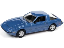 1982 Mazda RX-7 Blue Metallic 1981 Datsun 280ZX Orange Mist Metallic Import Heat Set of 2 Cars 1/64 Diecast Model Cars Johnny Lightning JLPK014 JLSP169 B