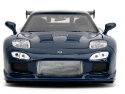1993 Mazda RX-7 Dark Blue with Graphics and Kakashi Hatake Diecast Figure 