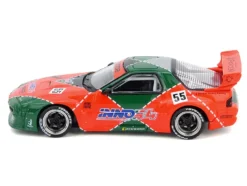 Mazda RX7 (FC3S) "Pandem Aero" RHD (Right Hand Drive) #55 Red and Green "Hong Kong Toycar Salon 2025 Event Edition" 1/64 Diecast Model Car by Inno Models