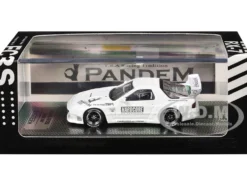 Mazda RX7 (FC3S) "Pandem Aero" Widebody Kit White with Graphics 1/64 Diecast Model Car by Inno Models