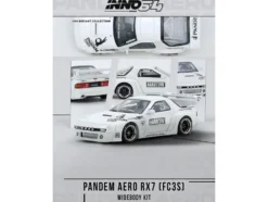 Mazda RX7 (FC3S) "Pandem Aero" Widebody Kit White with Graphics 1/64 Diecast Model Car by Inno Models
