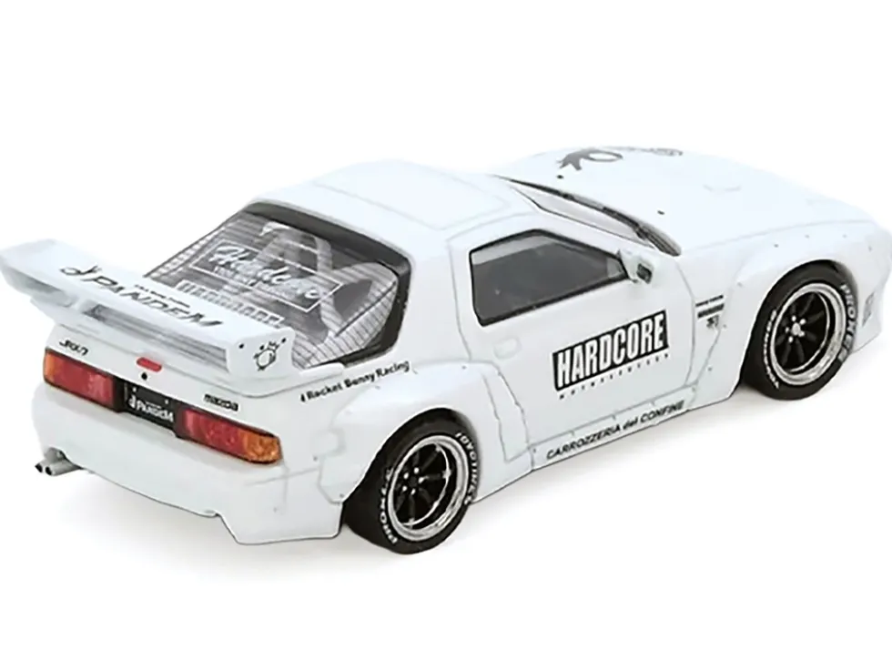 Mazda RX7 (FC3S) "Pandem Aero" Widebody Kit White with Graphics 1/64 Diecast Model Car by Inno Models