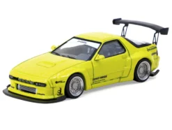 Mazda RX-7 FC3S Pandem Yellow Metallic "Road64" Series 1/64 Diecast Model Car by Tarmac Works