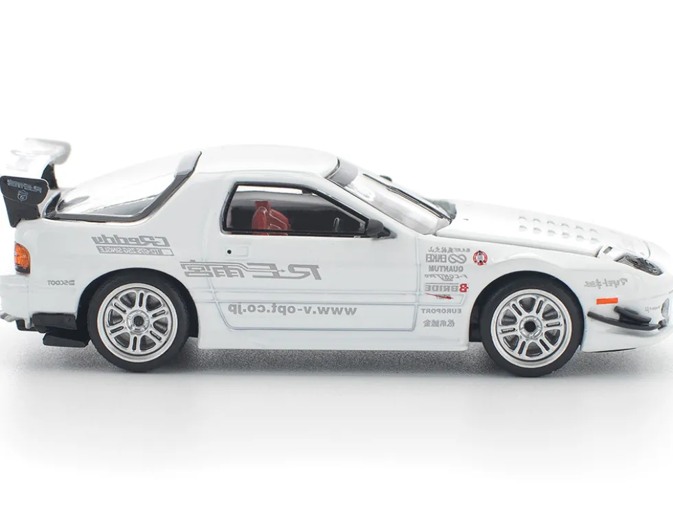 Mazda RX7 (FC3S) RE Amemiya RHD (Right Hand Drive) White 1/64 Diecast Model Car by Pop Race