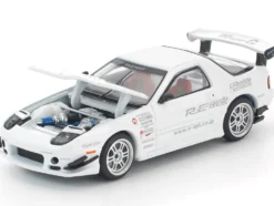 Mazda RX7 (FC3S) RE Amemiya RHD (Right Hand Drive) White 1/64 Diecast Model Car by Pop Race
