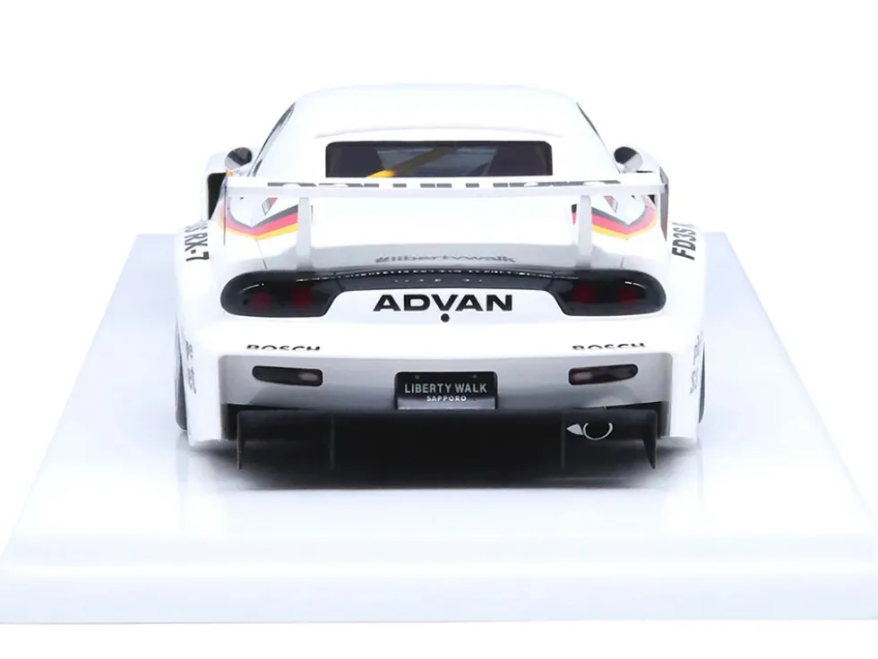 Mazda RX7 (FD3S) LB-Super Silhouette RHD (Right Hand Drive) #41 White with Stripes and Graphics 1/18 Model Car by Inno Models