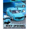Mazda RX-7 (FD3S) RHD (Right Hand Drive) "Pandem Rocket Bunny" Light Blue 1/64 Diecast Model Car by Inno Models