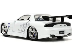 1993 Mazda RX-7 "HKS" White "The Fast and the Furious" (2001) Movie "25 Years of Fast & Furious" Series 1/32 Diecast Model Car by Jada