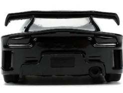 1995 Mazda RX 7 RHD Right Hand Drive Black and Black Panther Diecast Figure The Avengers Hollywood Rides Series 1/32 Diecast Model Car Jada 33078