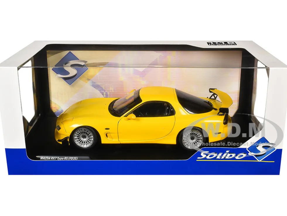 1994 Mazda RX7 Type RS (FD3RS) RHD (Right Hand Drive) Yellow 1/18 Diecast Model Car by Solido