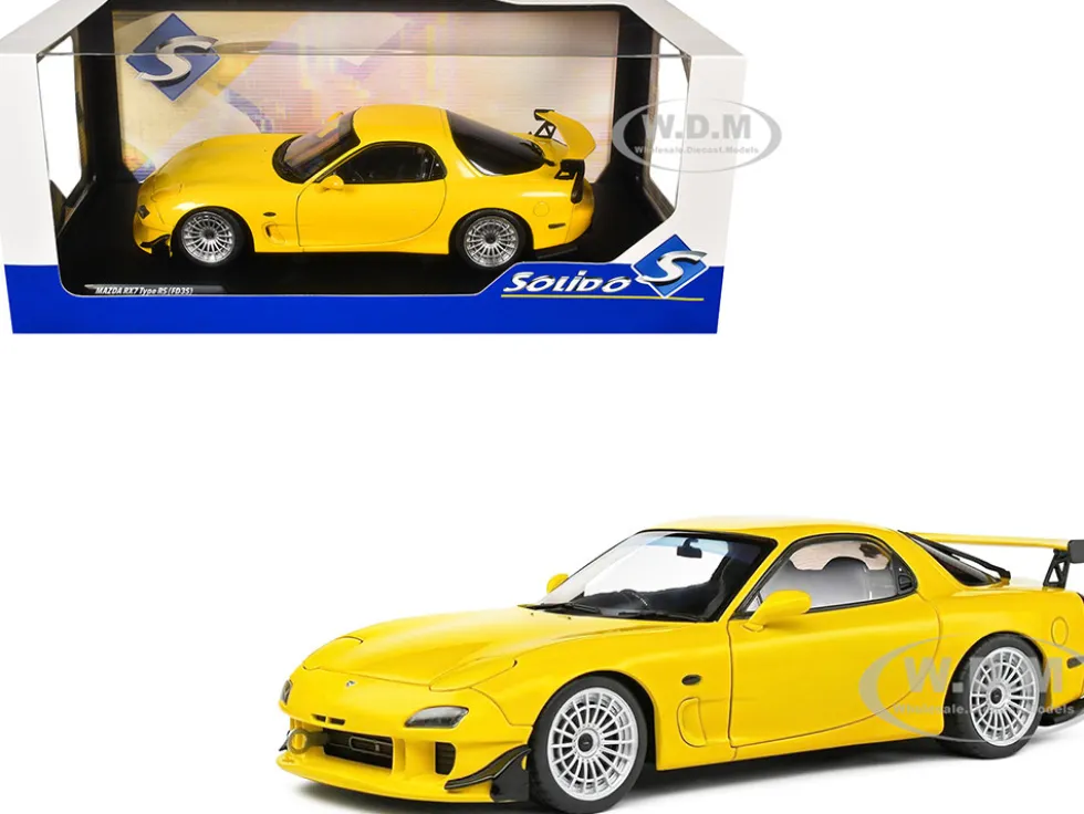 1994 Mazda RX7 Type RS (FD3RS) RHD (Right Hand Drive) Yellow 1/18 Diecast Model Car by Solido