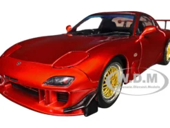 Mazda RX7 Type RS (FD3S) RHD (Right Hand Drive) Orange Metallic "Pink Slips" Series 1/18 Diecast Model Car by Jada