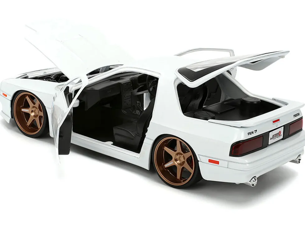 1985 Mazda RX-7 White "JDM Tuners" Series 1/24 Diecast Model Car by Jada