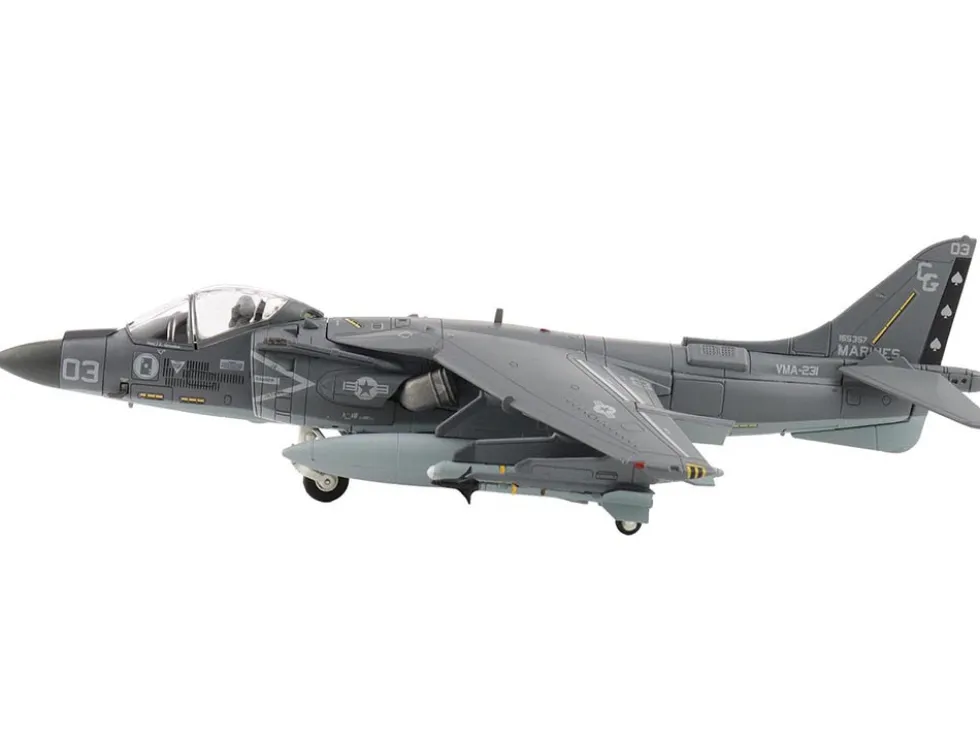McDonnell Douglas AV-8B Plus Harrier II Aircraft "165357, VMA-231 Ace of Spades, Operation Inherent Resolve, USCENTCOM" (2017) United States Marine Corps "Air Power Series" 1/72 Diecast Model by Hobby Master