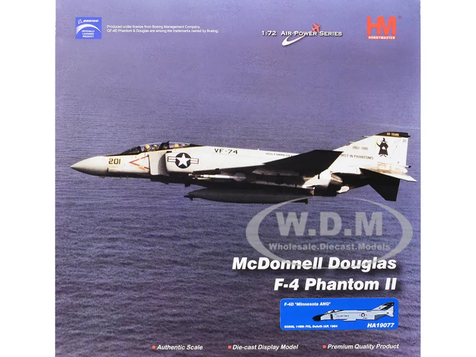 McDonnell Douglas F-4D Phantom II Fighter-Bomber Aircraft "65608, 148th Fighter-Interceptor Group, Minnesota Air National Guard, Duluth International Airport" (1984) United States Air Force "Air Power Series" 1/72 Diecast Model by Hobby Master