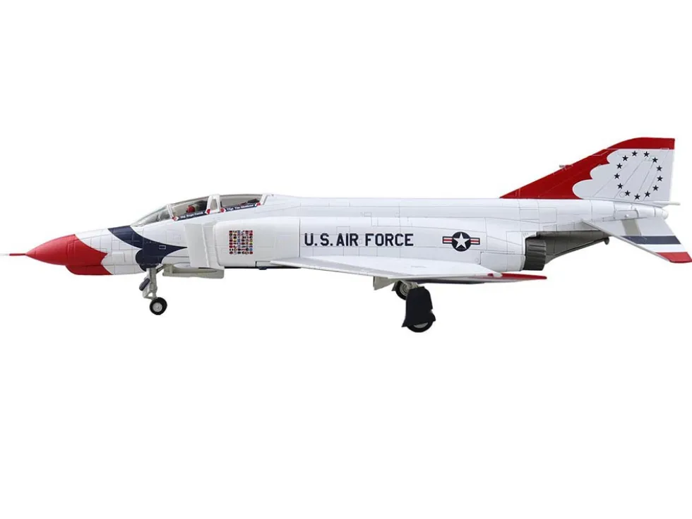 McDonnell Douglas F-4E Phantom II Fighter-Bomber Aircraft "Thunderbirds, with Decals for No.1 to 7 planes, 1973/74 Season" United States Air Force "Air Power Series" 1/72 Diecast Model by Hobby Master