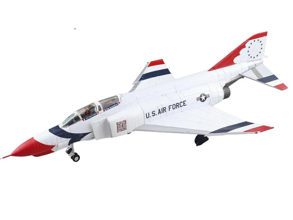 McDonnell Douglas F-4E Phantom II Fighter-Bomber Aircraft "Thunderbirds, with Decals for No.1 to 7 planes, 1973/74 Season" United States Air Force "Air Power Series" 1/72 Diecast Model by Hobby Master