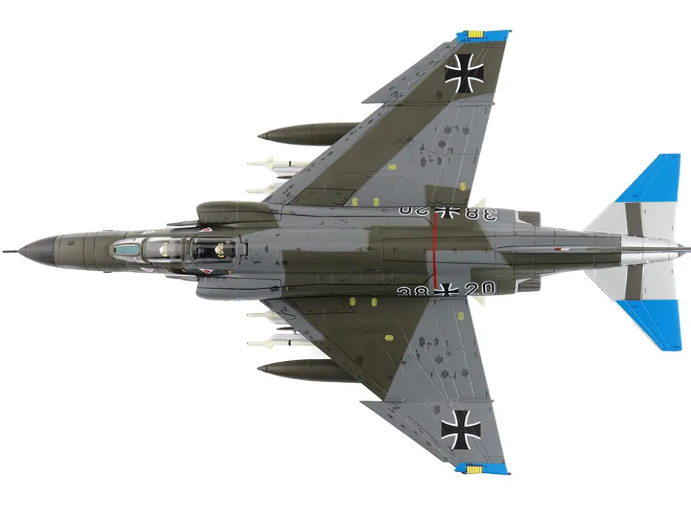 McDonnell Douglas F-4F Phantom II Fighter-Bomber Aircraft "Jagdgeschwader 74 (JG 74), Molders" (1982) German Luftwaffe "Air Power Series" 1/72 Diecast Model by Hobby Master