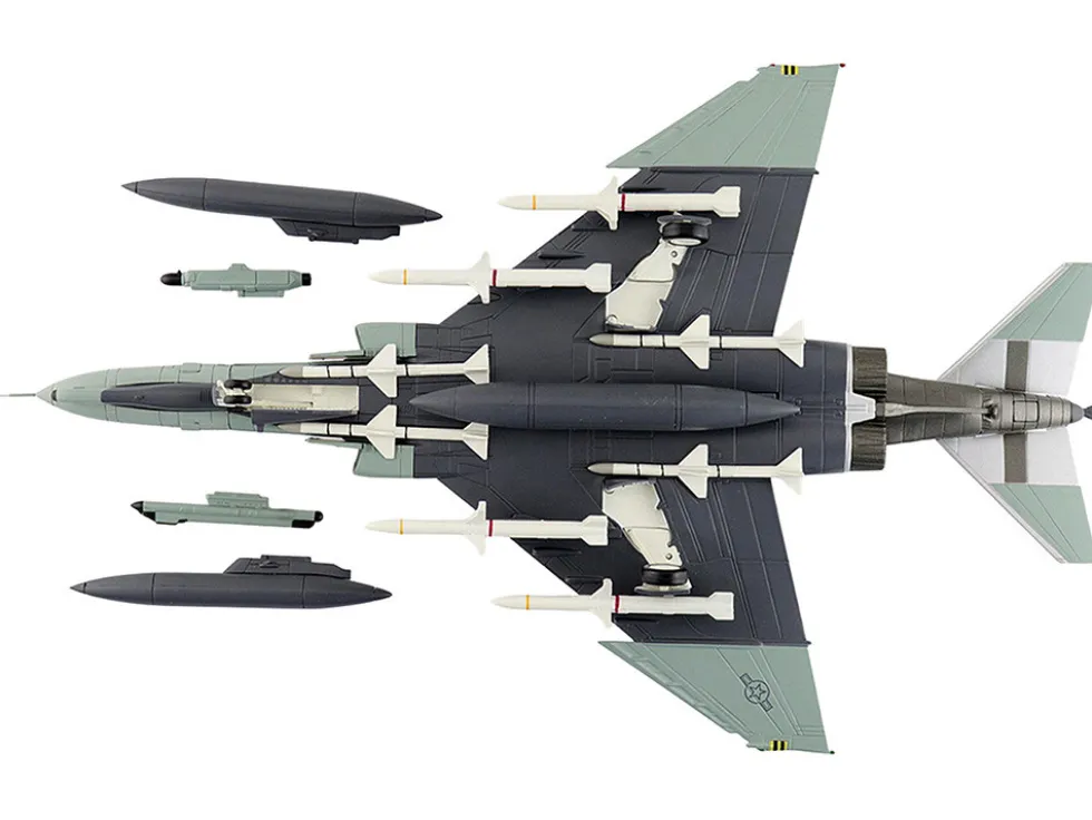 McDonnell Douglas F-4G Phantom II Fighter-Bomber Aircraft "Wild Weasels, 69-7253, 561st TFS, 35th TFW, George AFB" (1991) United States Air Force "Air Power Series" 1/72 Diecast Model by Hobby Master