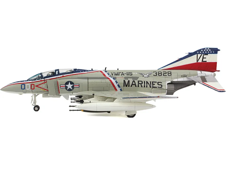 McDonnell Douglas F-4J Phantom II Fighter-Bomber Aircraft "153828, MCAS Iwakuni, Japan" (1976) United States Marine Corps "Air Power Series" 1/72 Diecast Model by Hobby Master
