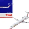 McDonnell Douglas MD 82 Commercial Aircraft Trans World Airlines White with Red Stripes 1/400 Diecast Model Airplane GeminiJets GJ1711