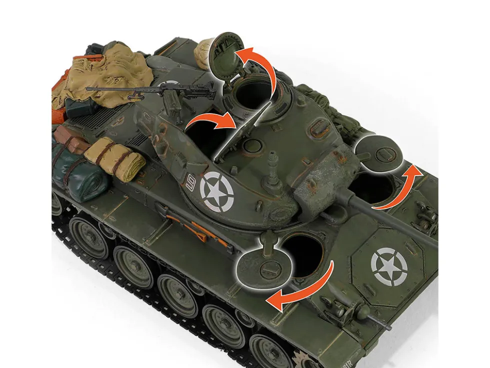 M24 Chaffee Light Tank "8th Armored Division, 36th Tank Batallion, Rheinberg, Germany, World War II" (1945) United States Army "Armoured Fighting Vehicle" Series 1/32 Diecast Model by Forces of Valor