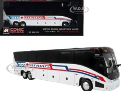 MCI J4500 Coach Bus International Stage Lines White The Bus & Motorcoach Collection Limited Edition to 504 pieces Worldwide 1/87 HO Diecast Model Iconic Replicas 87-0466