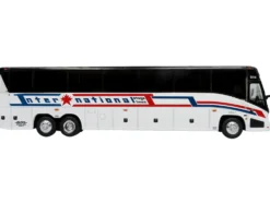 MCI J4500 Coach Bus International Stage Lines White The Bus & Motorcoach Collection Limited Edition to 504 pieces Worldwide 1/87 HO Diecast Model Iconic Replicas 87-0466