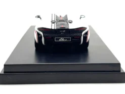 McLaren Elva Convertible White with Carbon and Red Stripes 1/64 Diecast Model Car LCD Models LCD64022BW