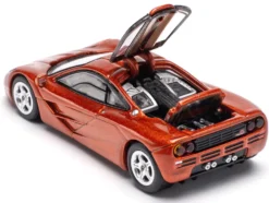 McLaren F1 Orange Metallic 1/64 Diecast Model Car by Pop Race