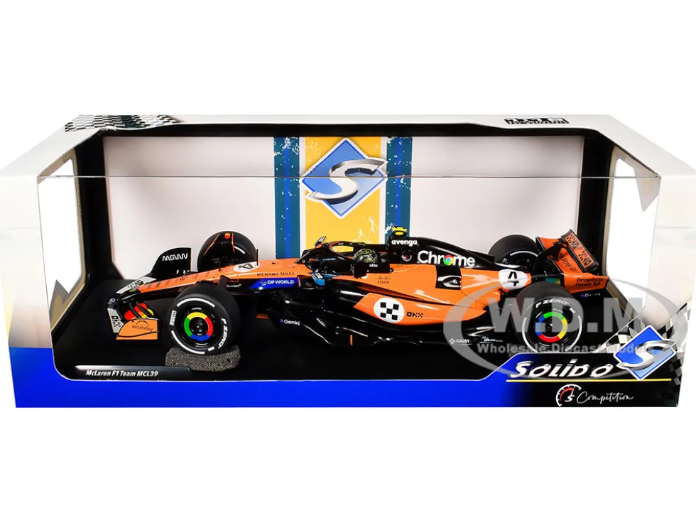McLaren MCL39 #4 Lando Norris "OKX" Winner Formula One F1 "Monaco GP" (2025) "Competition" Series 1/18 Diecast Model Car by Solido