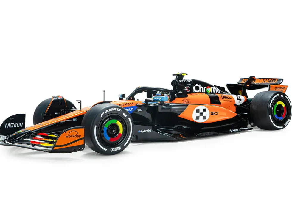 McLaren MCL39 #4 Lando Norris "OKX" Winner Formula One F1 "Monaco GP" (2025) "Competition" Series 1/18 Diecast Model Car by Solido